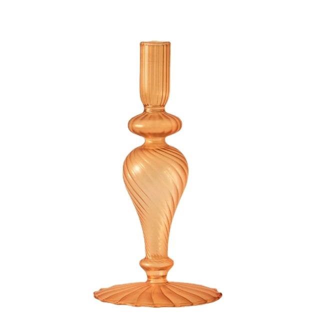 vintage french glass candle holder old money aesthetic rustic candlestick roomtery