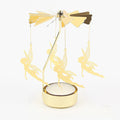 rotating pendant golden carousel tealight candle holder roomtery