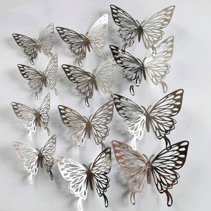 golden butterfly wall decor stickers shiny butterfly wall decor roomtery