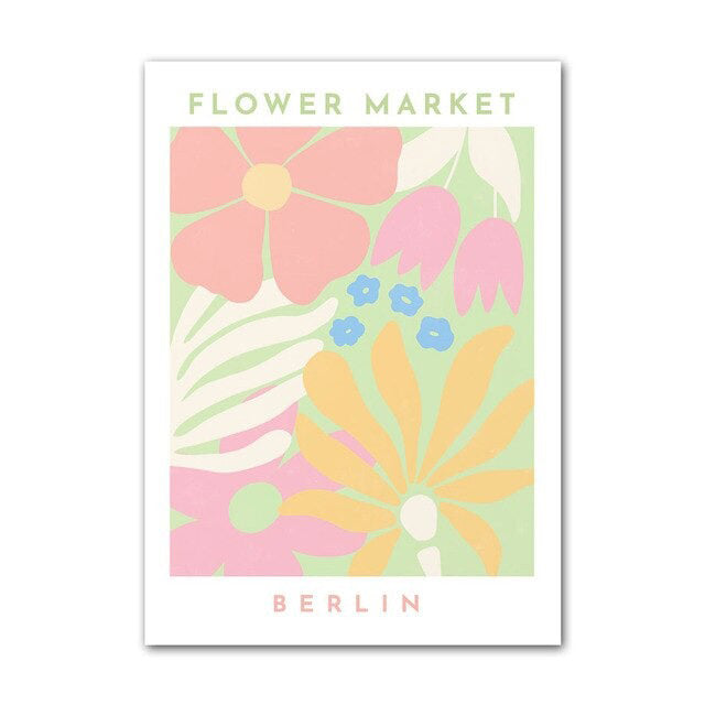 yellow flowers pastel golden floral print aesthetic wall art print roomtery