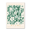 green leaves and flowers painted wall art prints aesthetic canvas posters roomtery