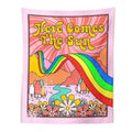 indie aesthetic wall decor tapestry rainbow flowers print roomtery