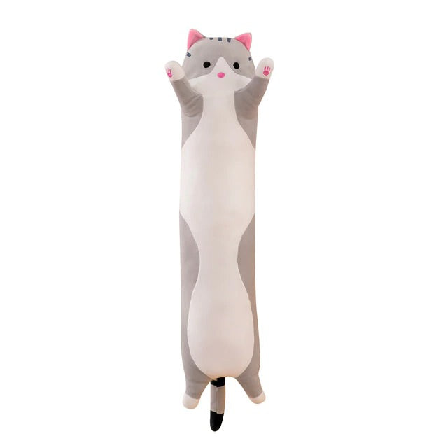 long sausage cat kawaii cute cat plushie pillow aesthetic decor roomtery