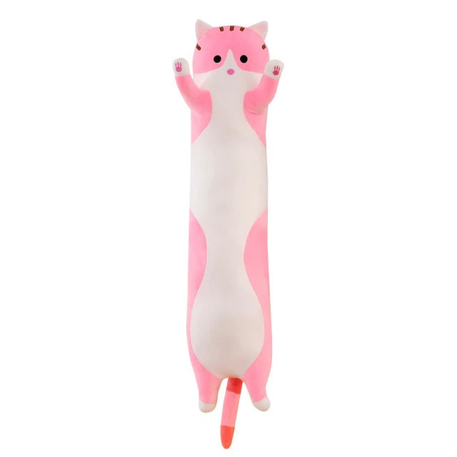 long sausage cat kawaii cute cat plushie pillow aesthetic decor roomtery