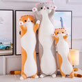 long sausage cat kawaii cute cat plushie pillow aesthetic decor roomtery