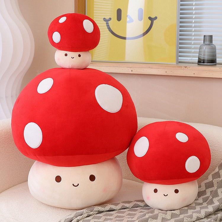 kawaii cute mushroom plush toy aesthetic decor roomtery