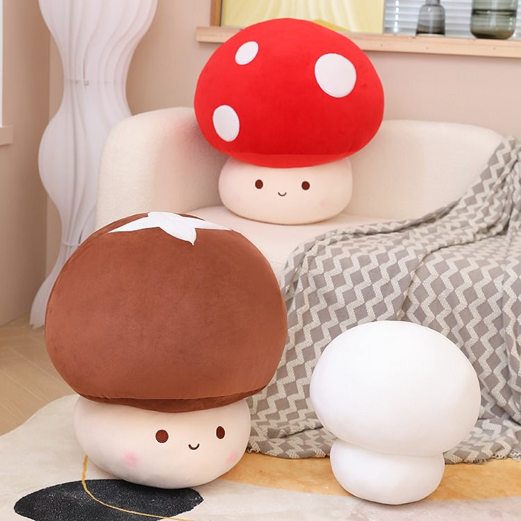 kawaii cute mushroom plush toy aesthetic decor roomtery