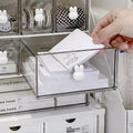 white kawaii desktop drawer storage box organizer roomtery