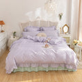 kawaii korean aesthetic ruffle bedding set roomtery