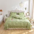 kawaii korean aesthetic ruffle bedding set roomtery