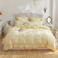 kawaii korean aesthetic ruffle bedding set roomtery