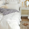 kawaii korean aesthetic ruffle bedding set roomtery