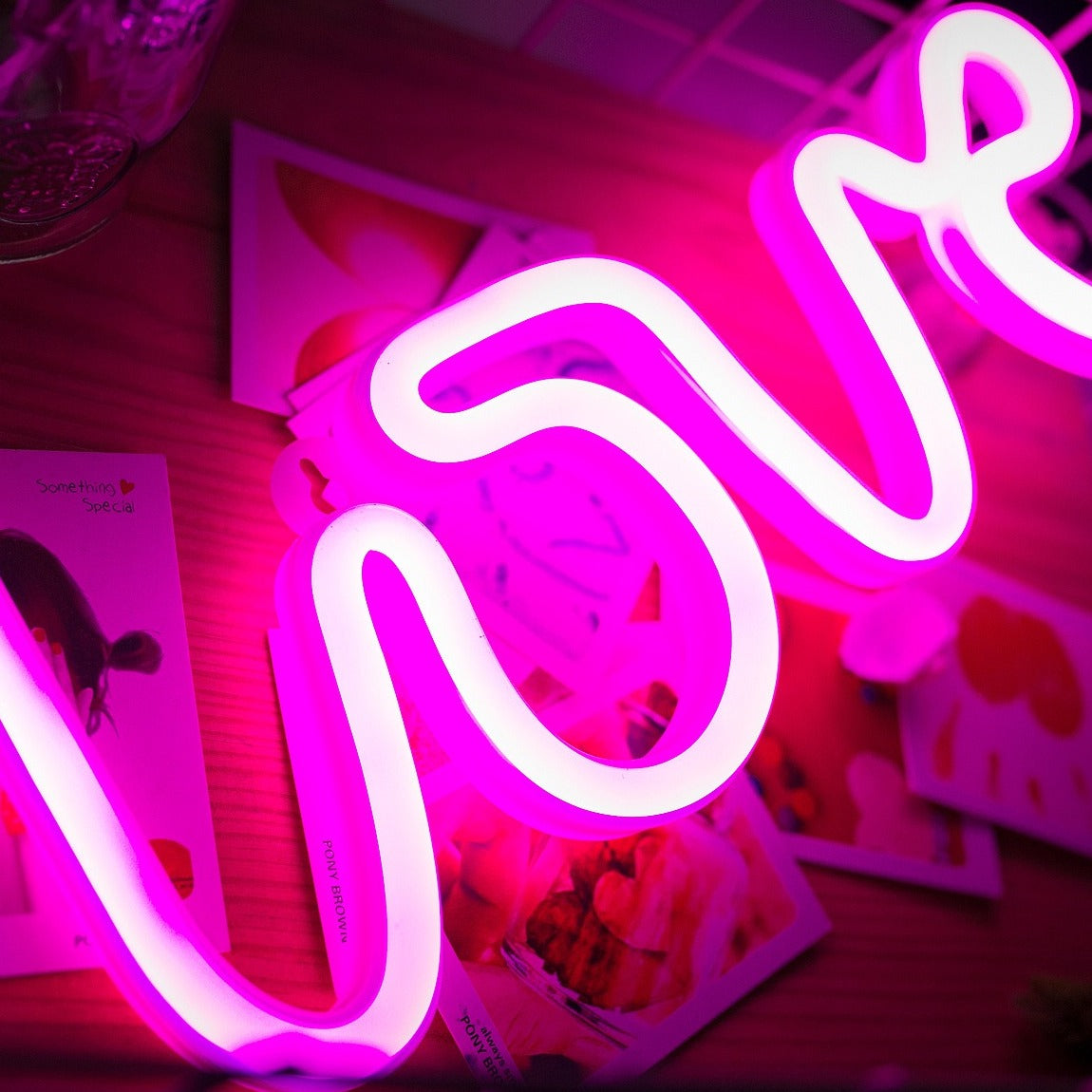 soft girl egirl room aesthetic love wall neon sign led purple