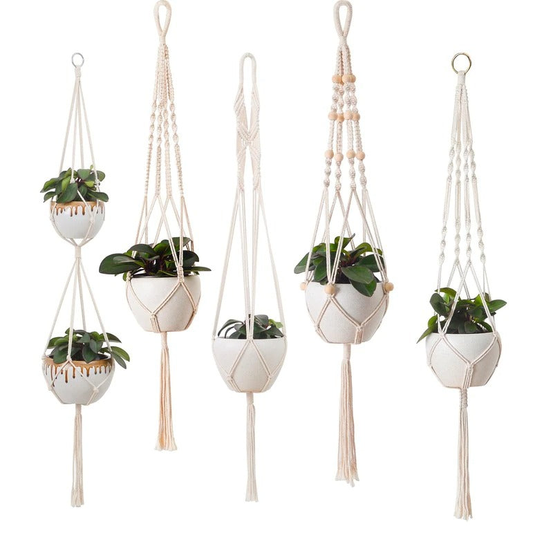 aesthetic hanging plants Macrame Plant Hanger, 8