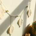 macrame leaf tassels wall hanging decor roomtery