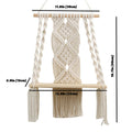 macrame wall hanging shelf boho aesthetic room decor roomtery