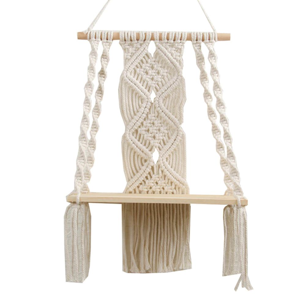 macrame plant hanger with shelf Macrame Wall Hanging Shelf, 2