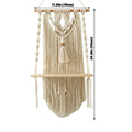 macrame wall hanging shelf boho aesthetic room decor roomtery