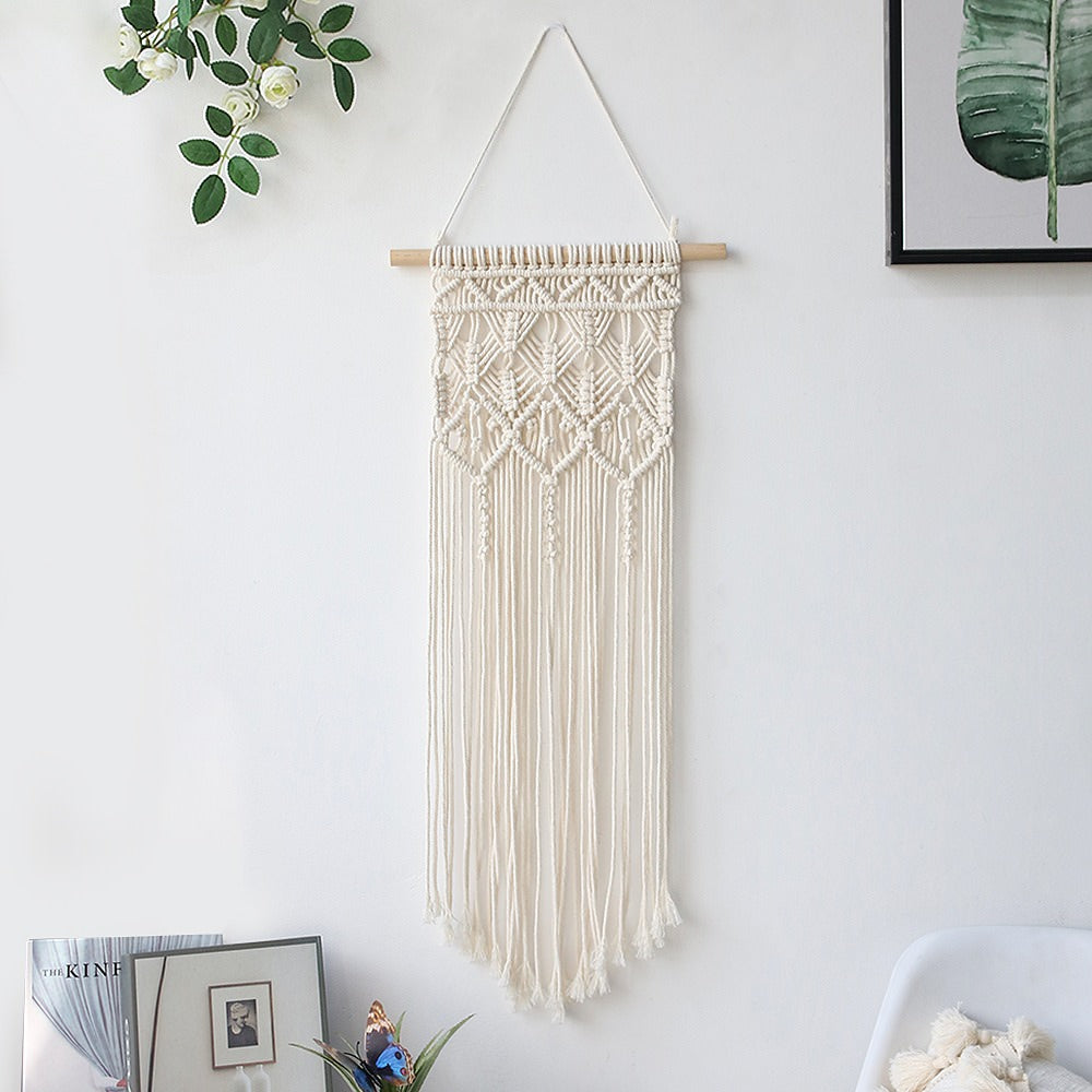 macrame wall hanging decor boho aesthetic room macrame tapestry roomtery