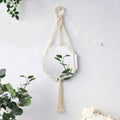 boho aesthetic wall hanging macrame decorative mirror roomtery