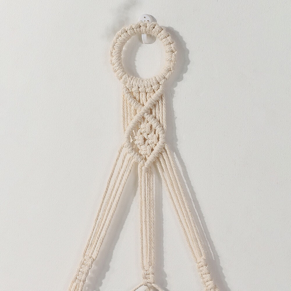 boho aesthetic wall hanging macrame decorative mirror roomtery