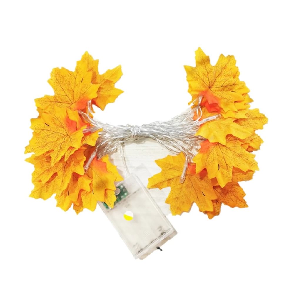 Fall Maple Leaf Garland string lights cottagecore aesthetic roomtery