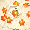 Fall Maple Leaf Garland string lights cottagecore aesthetic roomtery