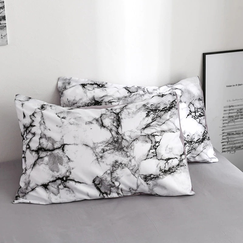 trending viral marble duvet cover bed sheets aesthetic bedding set roomtery