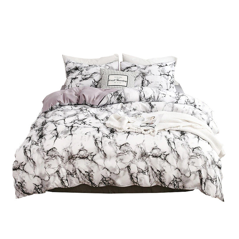 trending viral marble duvet cover aesthetic bedding set roomtery