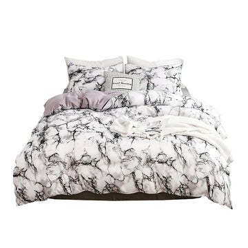 trending viral marble duvet cover aesthetic bedding set roomtery