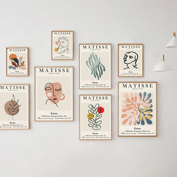 matisse cutouts outline canvas wall art aesthetic posters roomtery
