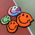 melting smiley indie aesthetic fluffy accent rug roomtery