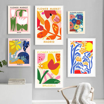 Modern Flower Market Canvas Posters