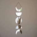 silver mirror moon phases wall decor roomtery