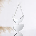 silver mirror moon phases wall decor roomtery