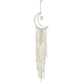 moon shaped macrame wall hanging dream catcher roomtery