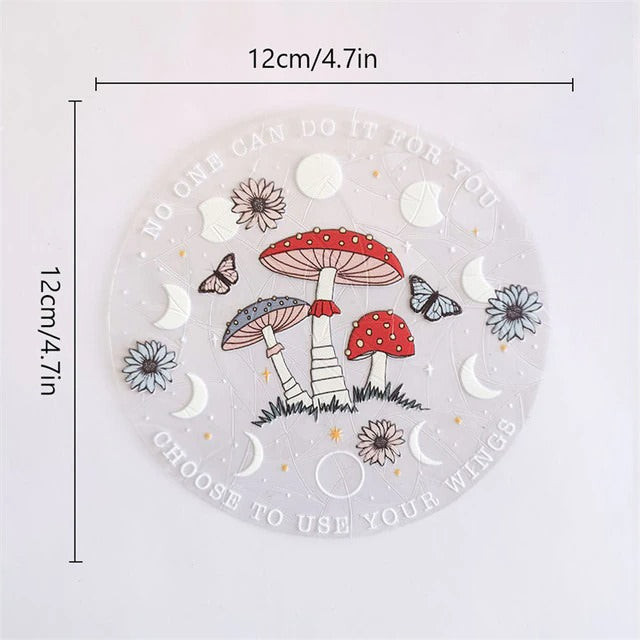 sunlight sun catcher stickers window rainbow light sticker mushroom aesthetic print roomtery
