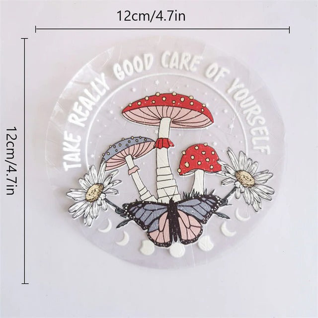 sunlight sun catcher stickers window rainbow light sticker mushroom aesthetic print roomtery