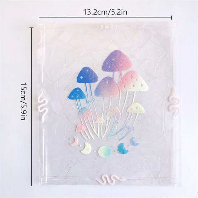 sunlight sun catcher stickers window rainbow light sticker mushroom aesthetic print roomtery
