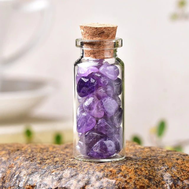 amethyst natural crystals decor flask desk accessory fairycore aesthetic room roomtery