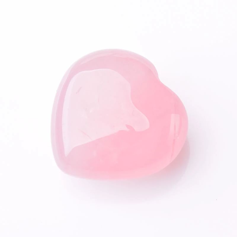 natural crystal aesthetic desk decor rose quartz heart shaped crystal aesthetic decor roomtery