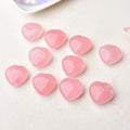 natural crystal aesthetic desk decor rose quartz heart shaped crystal aesthetic decor roomtery