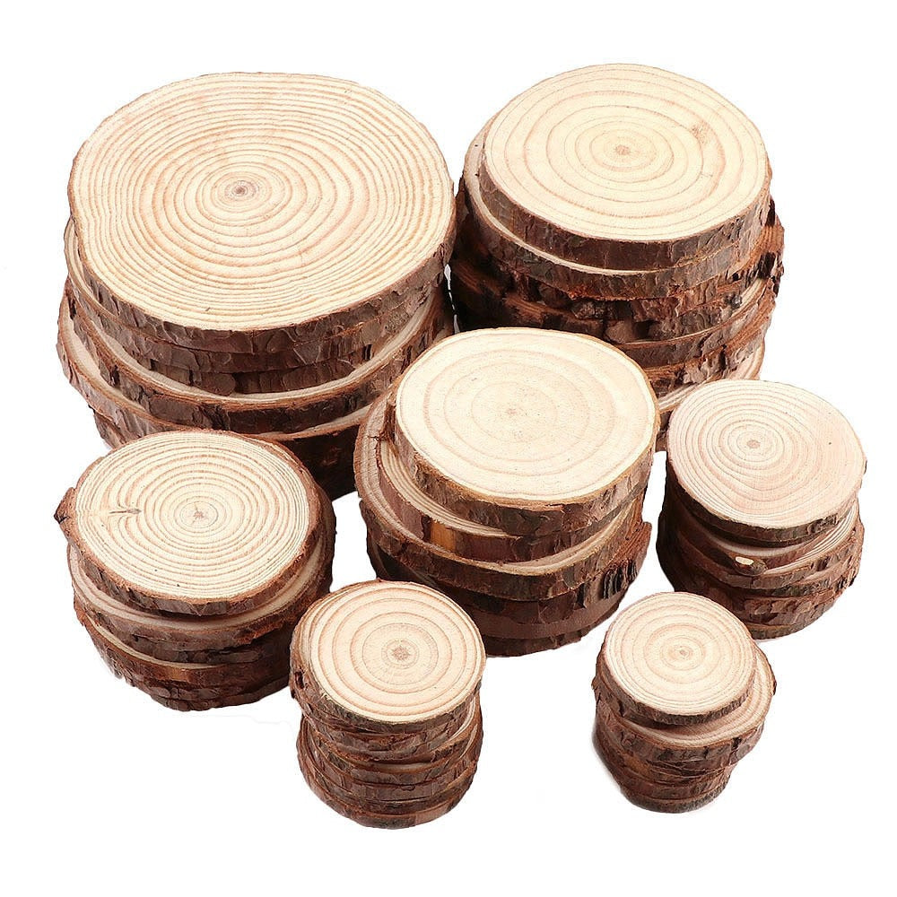 natural wooden slice coasters cottagecore aesthetic room decor roomtery
