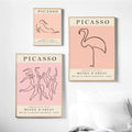 pastel color outline aesthetic art hoe canvas wall art print picasso aesthetic posters roomtery