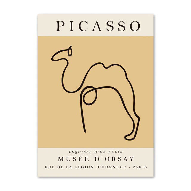 pastel color outline aesthetic art hoe canvas wall art print picasso aesthetic posters roomtery