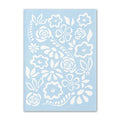 pale blue aesthetic canvas wall art pastel flower poster roomtery