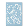 pale blue aesthetic canvas wall art pastel flower poster roomtery