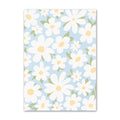 pale blue aesthetic canvas wall art pastel flower poster roomtery