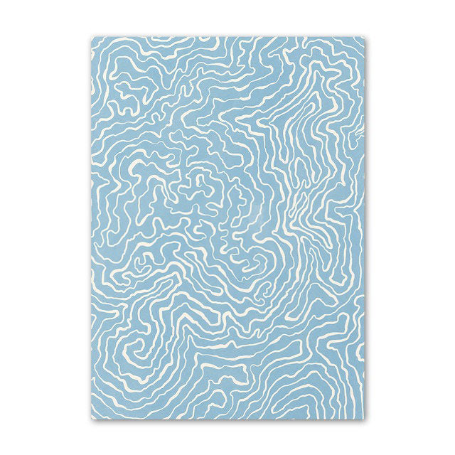 pale blue aesthetic canvas wall art pastel flower poster roomtery