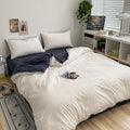 pale dusty colors plain bedding aesthetic duvet cover minimalistic sheet set roomtery